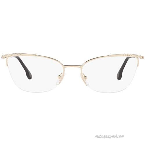 Versace Eyeglasses VE1261B VE/1261/B 1412 Rose Gold Half Rim Optical Frame 54mm