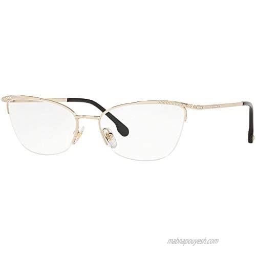 Versace Eyeglasses VE1261B VE/1261/B 1412 Rose Gold Half Rim Optical Frame 54mm