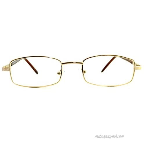 VINTAGE Rectangle Metal Optical Frame Unisex Clear Lens Eye Glasses