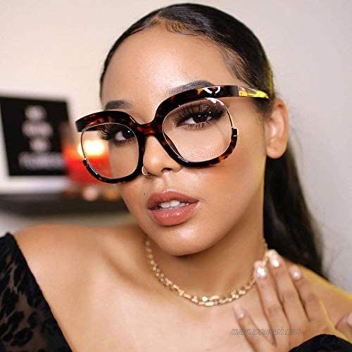 Voogueme Oversized Square Glasses Frame with Clear Lens for Women Fredia OX739865