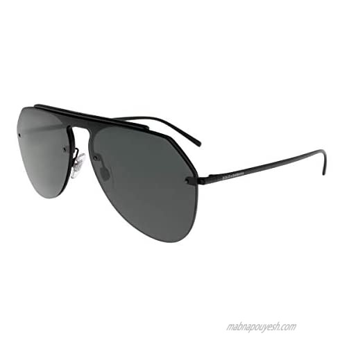 Dolce&Gabbana DG2213 Sunglasses 110687-34 - Matte Black Frame  Grey DG2213-110687-34