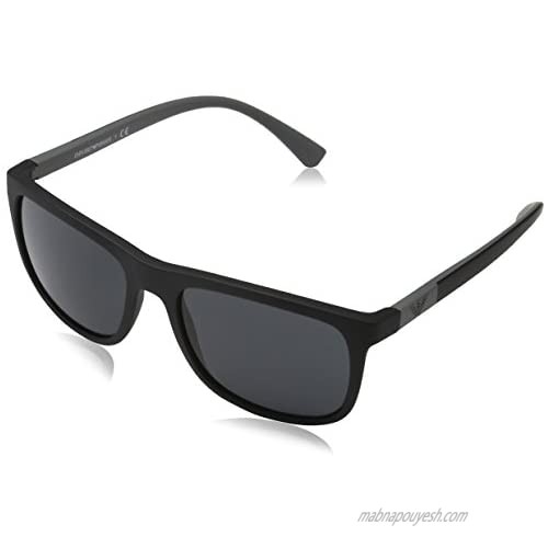 Emporio Armani EA4079 504287 Matte Black EA4079 Square Sunglasses Lens Category  57mm