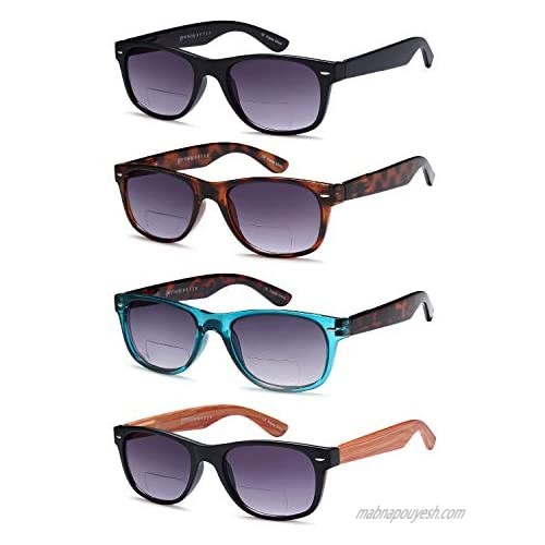 Gamma Ray Bifocal Sunglasses for Men and Women - 3 Pairs Sun Readers Sunglasses