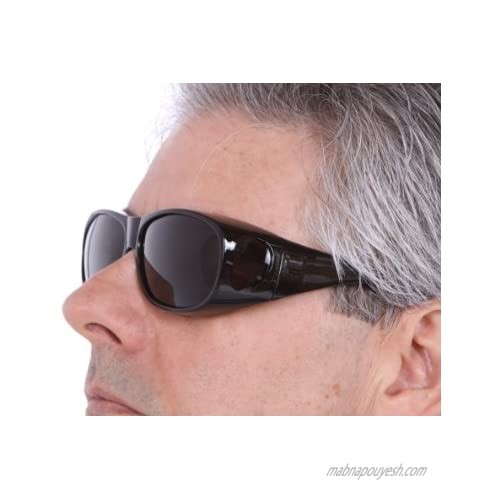 LensCovers Sunglasses Wear Over Prescription Glasses Size Medium Polarized