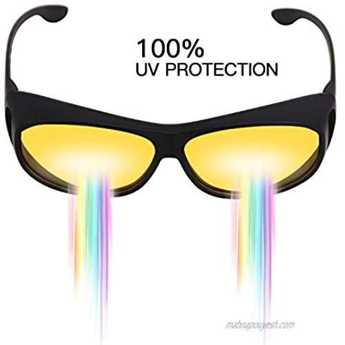 OSKIDE Night Driving Glasses Night Vision Glasses with UV Protection Anti-Glare