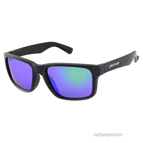 Peppers unisex adult Beachcomber Sunglasses  Rubberized Matte Black  55 mm US