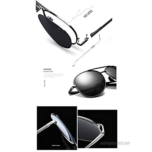 Polarized Aviator Sunglasses for Men - Feirdio Metal Frame Sports UV 400 Protection Mens Women Sunglasses 2261