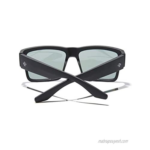 Spy Optic Unisex Cyrus Soft Matte Black/Happy Grey Green Polar Sunglasses