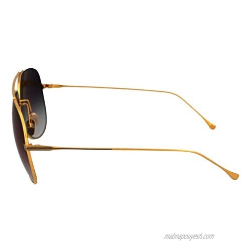 Sunglasses Dita CONDOR 21005 J-18K 18k Gold w/Dark Grey to Clear-Blue Mirror-AR 63mm
