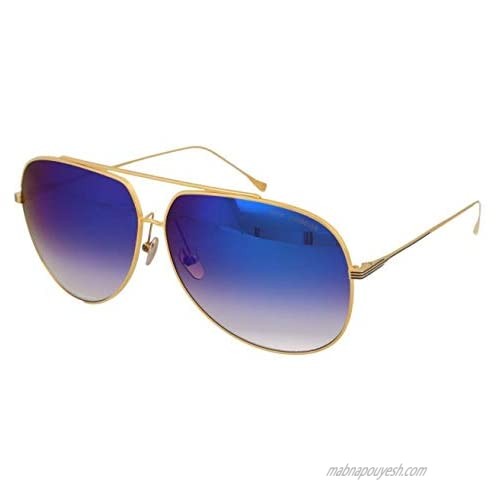 Sunglasses Dita CONDOR 21005 J-18K 18k Gold w/Dark Grey to Clear-Blue Mirror-AR  63mm