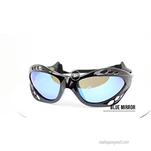 Three Pair Birdz Seahawk Polarized Sunglasses Floating Jet Ski Goggles Sport Kite-Boarding Surfing Kayaking Two Smoke One Blue Mirror Lens