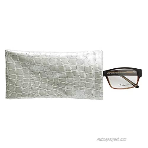 3 Pack Slip In Eyeglass Case Soft Squeeze Top Pouch For Women Men Medium To Large Glasses