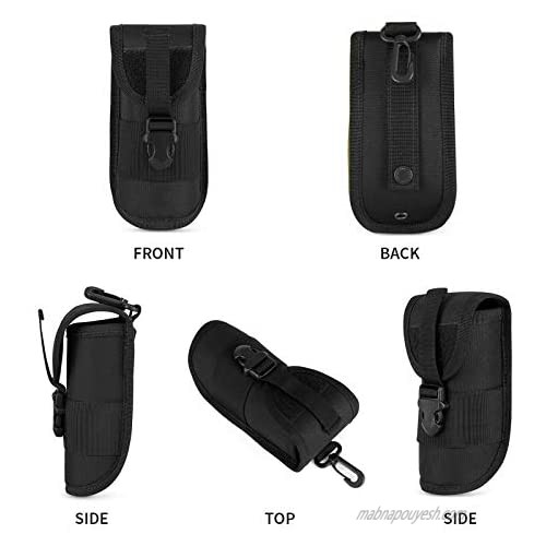 Huntvp Molle Tactical Eyeglasses Hard Case Sunglasses Carrying Case Nylon with Buckle