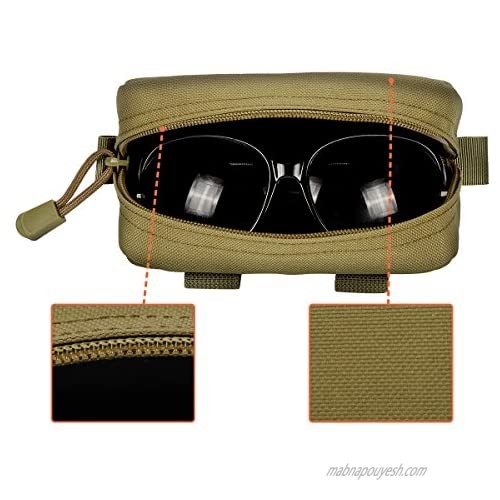 IronSeals Tactical Sunglasses Case Tactical Zipper Portable Eyeglasses Carrying Case Sunglasses Hard Case Glasses Pouch