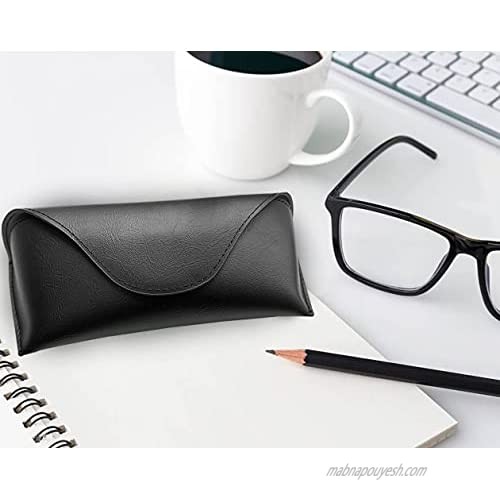 Leather Glasses Case Portable Soft Sunglasses Case Classic Fashion Unisex Eyeglass Case Lightweight