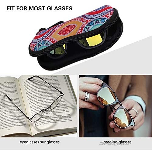 Light Portable Sunglasses Soft Case Travel Neoprene Zipper Eyeglass Bag