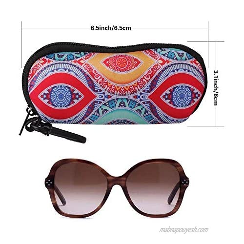 Light Portable Sunglasses Soft Case Travel Neoprene Zipper Eyeglass Bag