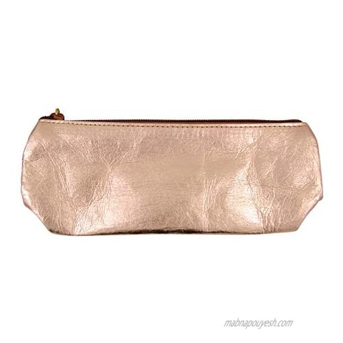 Metallic Rose Gold Washable Paper Glasses Case 7 Inch