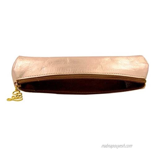 Metallic Rose Gold Washable Paper Glasses Case 7 Inch