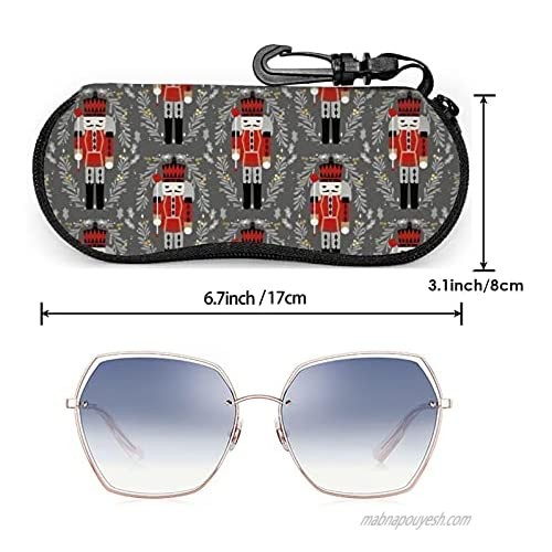 Nutcracker Christmas Glasses Case Ultra Lightzipper Portable Storage Box For Traving Reading Running Storing Sunglasses
