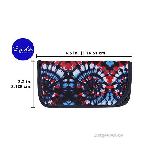 Soft Fabric Slip In Eyeglass Case For Women & Men Assorted Colorful Designs