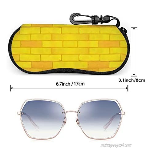 The Yellow Brick Road Glasses Case Ultra Lightzipper Portable Storage Box For Traving Reading Running Storing Sunglasses