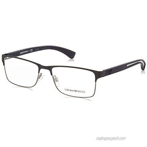 Armani EA1052 Eyeglass Frames 3155-55 - Blue Rubber/matte Gunmetal