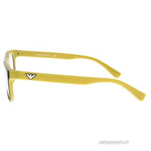 Armani EA3097 Eyeglass Frames 5555-55 - Topaz Brown On Yellow