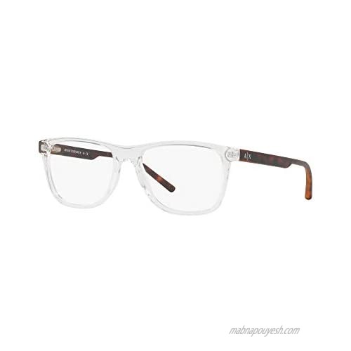 AX Armani Exchange Men's Ax3048 Rectangular Prescription Eyeglass Frames