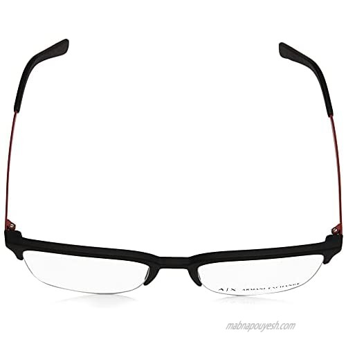AX Armani Exchange Men's Ax3066 Rectangular Prescription Eyeglass Frames