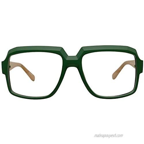 Big Square Horn Rim Eyeglasses Nerd Spectacles Clear Lens Classic Geek Glasses