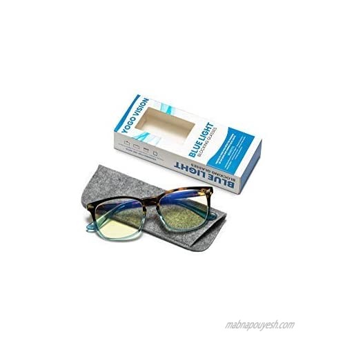 Blue Light Blocking Computer Glasses Anti Glare Elegant Style Reduce Eyestrain for Screens and Computers Men and Women