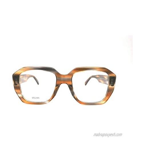 Celine CL50017I - 055 ACETATE Eyeglass Frame Striped Brown Grey 51mm