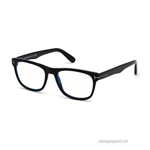 Eyeglasses Tom Ford FT 5662 -B 001 Shiny Black/Blue Block Lenses