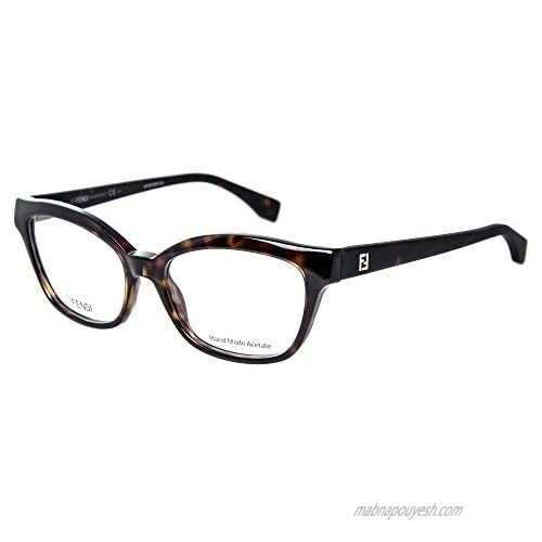 Fendi FF0046 086 Mens Havana Shiny/Matte 52 mm Eyeglasses - havana shiny/matte