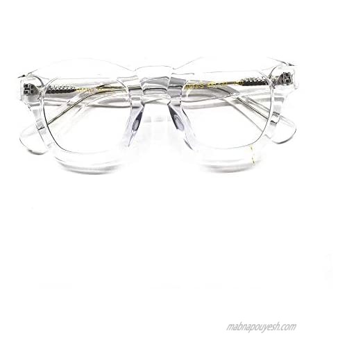 Japan Handmade Italy Acetate Eyeglass Frames clear lens Glasses Medium Full Rim 1960's