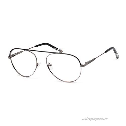 OCCI CHIARI Clear Lens Glasses Frame Men Women Eyewear Fashion Classic Metal Eyeglasses(Silver+Black)