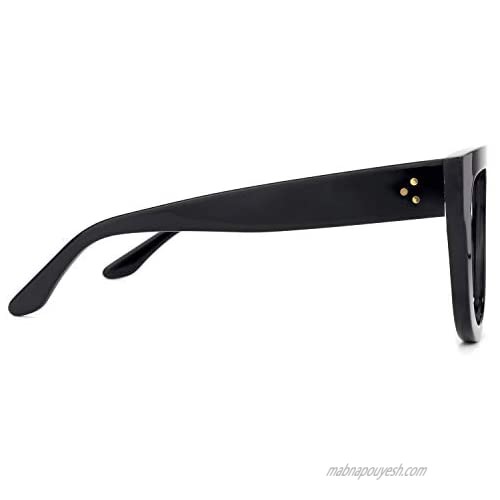 Zeelool Vintage Thick Oversized Aviator Eyeglasses Frame for Men Non-prescription Clear Lens Jules FP0334-01
