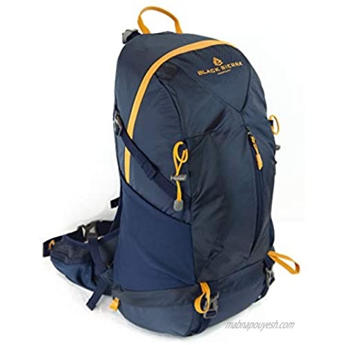 Black Sierra Edinburgh 35L Daypack Hiking Camping Backpack (Qty 1 Navy Blue)