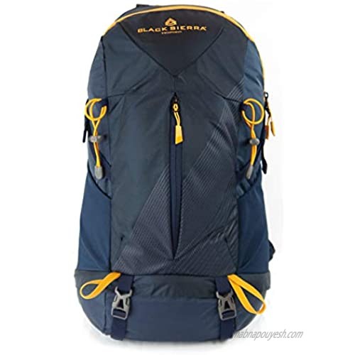 Black Sierra Edinburgh 35L Daypack Hiking Camping Backpack (Qty 1 Navy Blue)