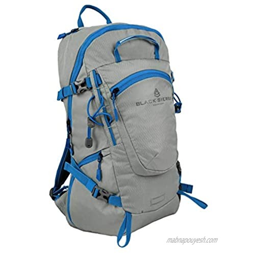 Black Sierra Makulu 25L Daypack Hiking Camping Travel Backpack Bag (Qty 1  Grey)