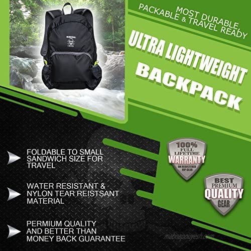 Survival and Cross Backpack Ultra Lightweight 20L Hiking Travel - Most Durable for Men and Women - Best Outdoors Camping Water Resistance Light Folding Bag