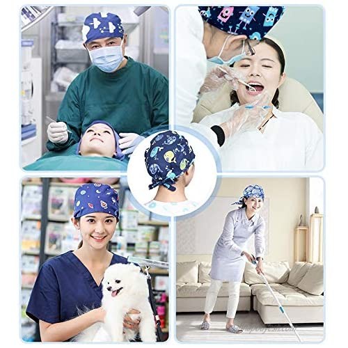 10AGIRL Upgrade Working Cap with Buttons Adjustable Working Hats Sweatband for Women Men