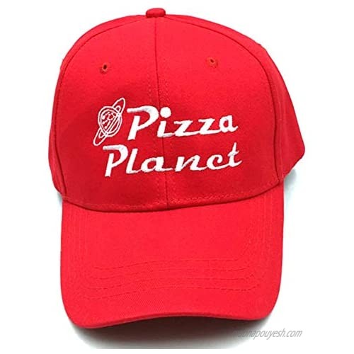 Adult Hat Pizza Planet Donut Embroidered Baseball Cap Adjustable Cotton Dad Hats Sun Hats for Men Women (Red Style 6)