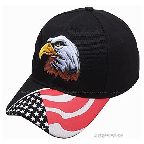 American Flag Baseball Cap Embroidery Adjustable Patriotic American Eagle Daddy Cap