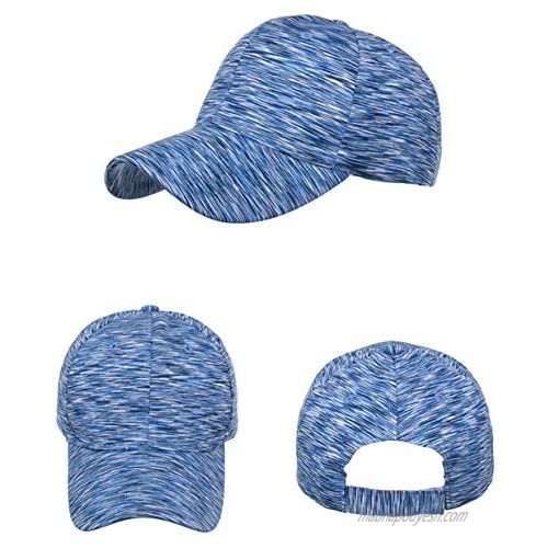 Biruil Ponytail Hats Baseball Cap Criss Cross Washed Distressed Ponycap for Women and Girls