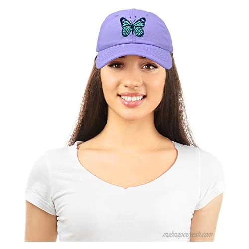 DALIX Exotic Blue Butterfly Hat Womens Gift Embroidered Girls Cap