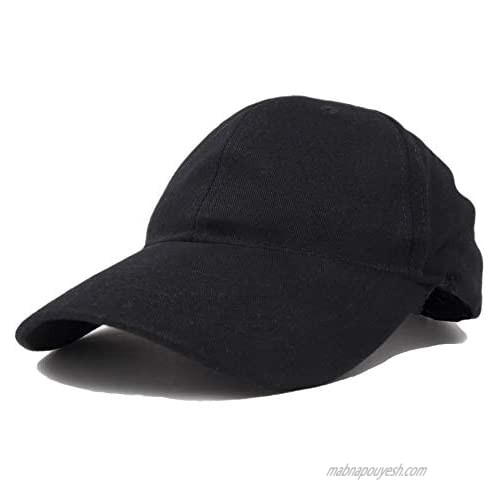 DALIX Unisex Fine Brushed Cotton Cap Adjustable Hat with 6 Panels - Structured