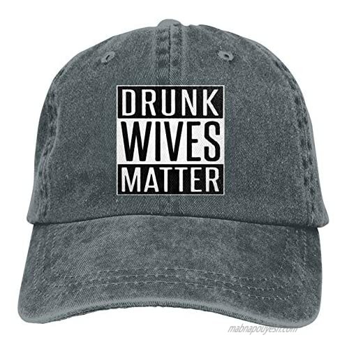 Denim Cap Drunk Wives Matter Baseball Dad Cap Classic Adjustable Casual Sports for Men Women Hat