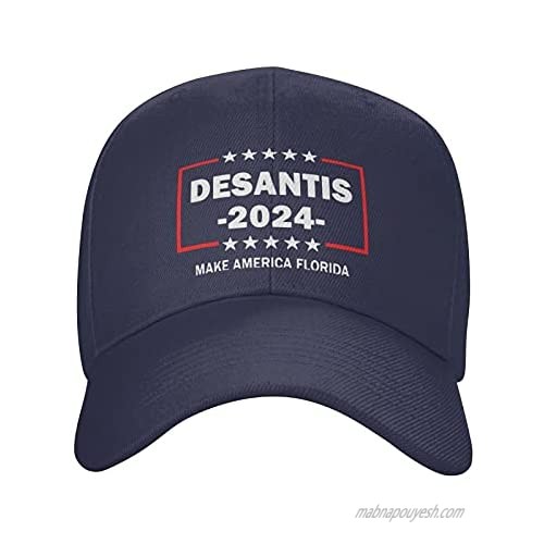 Frutler Desantis 2024 Hat for Men Women Make American Florida Trump Desantis 2024 Adjustable Unisex Cap